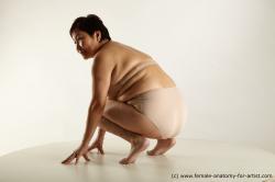Nude Woman Asian Overweight short black Standard Photoshoot Pinup